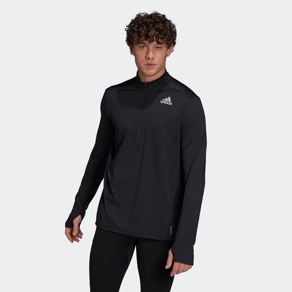 ADIDAS Men's Own The Run Half Zip Top - Black