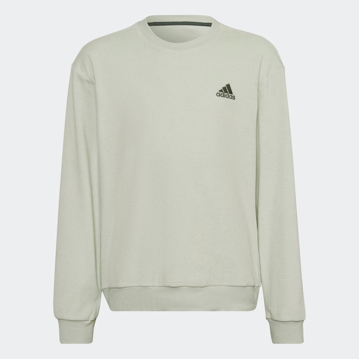 ADIDAS Girl's Lounge Velour Sweatshirt Green – The Cope
