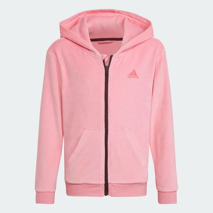 ADIDAS Girl's Lounge Velour Hoodie Pink – The Cope