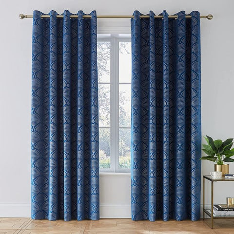 CATHERINE LANSFIELD : Pearl Navy Curtains
