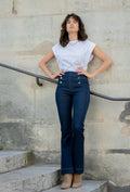 COPE CLOTHING : Flare jeans - Navy