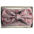 L.A. SMITH : Paisley Poly Faded Red Bow Tie Set