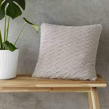 CATHERINE LANSFIELD : Chevron Knit Cushion Cover
