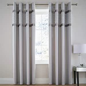 CATHERINE LANSFIELD : Sequin Cluster Curtain Silver  66 X 72