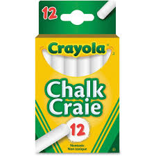 CRAYOLA : 12 pack white chalk
