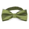 ZAZZI :  Silk Effect Olive Green Bow Tie