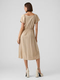 VERO MODA : Short Sleeve Calf Lenght Dress